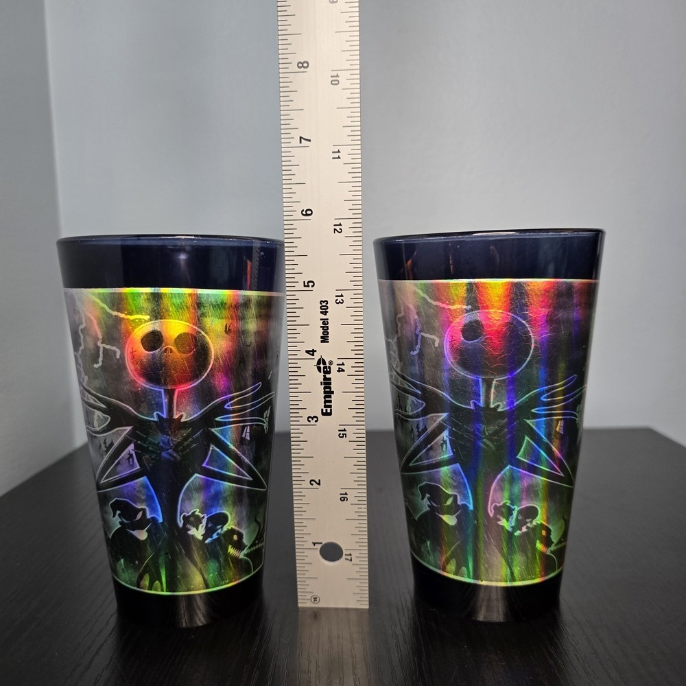 Vintage‎ Nightmare Before Christmas Cups Set 2 Walgreens Holo Jack Skellington - Picture 4 of 8